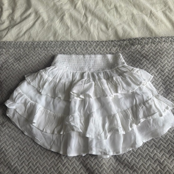 Hollister White Tiered Ruffle Mini Skirt - Picture 11 of 12